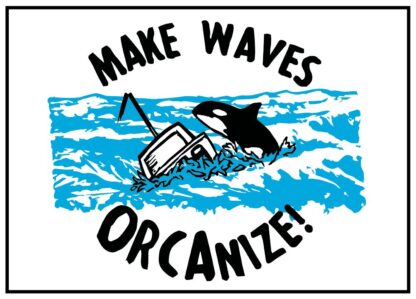 Make Waves Killer Whale Orca Card by Ricardo Levins Morales Art Studio